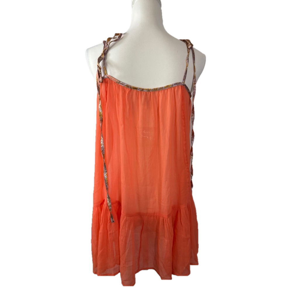 Free People Orange Intimately Bali Sweet Nothing Slip Mini Dress SKU1105 - Picture 5 of 13